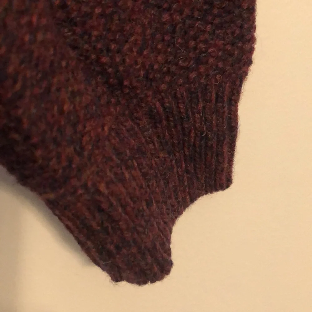 Men’s Woolrich Burgundy 1/4 Zip Wool Heavy Rugged Outdoors Sweater size M - Picture 8 of 10